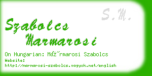 szabolcs marmarosi business card